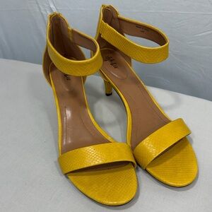 Yellow Heels Size 12 Women Ankle Strap Open Toe Dress Sandals Style & Co
